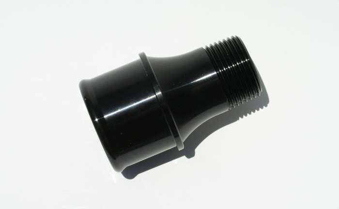 Meziere Enterprises 1.25in Hose Water Neck Fitting - Black