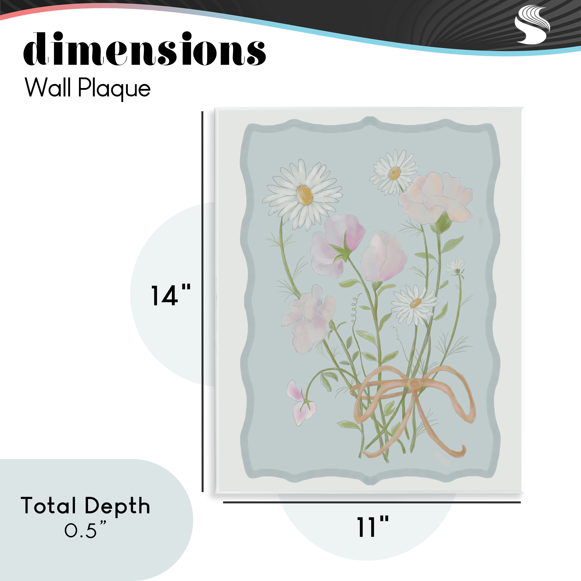 Spring Cottage Clippings Wall Plaque Art, design by Leslie Hermosa
