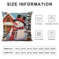 thumbnail image 5 of GOSMITH Throw Pillow Cover Home Decor Snowman Bird House Christmas Winter Pillow Case Decorative Cushion Couch Sofa Pillowcase, 5 of 5