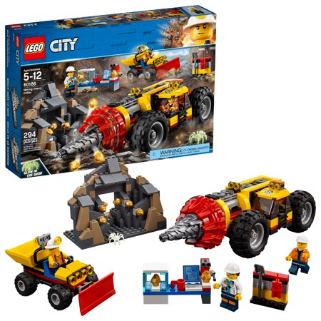 LEGO City Mining Heavy Driller 60186 Building Set (294 (Best Lego City Sets)