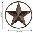 thumbnail image 2 of Urbalabs 32" Metal Barn Star Western Decor Smooth Rope Ring Rustic Wall Decor Texas Lone Star, 2 of 7