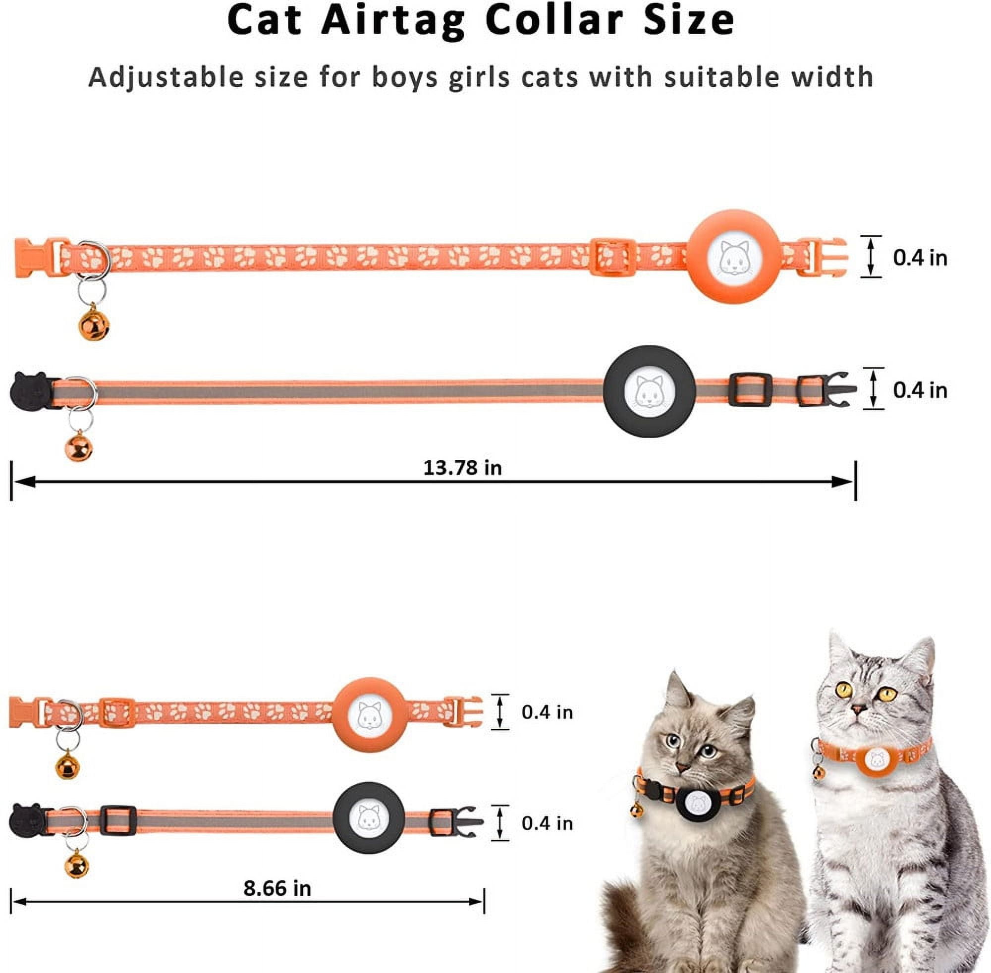 AdroitGoods Collier Airtag pour chat/chien - Orange - Traceur Gps pour  animaux de compagnie - Convient à Apple AirTag