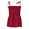 thumbnail image 7 of Uooqdmx Baby Doll Tank Tops for Women, Shirred Tops for Women, Peplum Tops for Women, Going Out Tops for Women, Camisole Tops for Women, Red M, 7 of 7