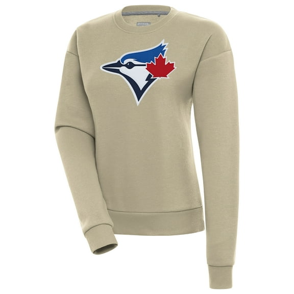 Women's Antigua Khaki Toronto Blue Jays Victory Pullover Sweatshirt