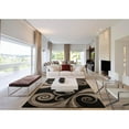 thumbnail image 2 of MDA Home Orelsi Black/Brown Contemporary Polypropylene Area Rug - 6'9" x 9'6", 2 of 6