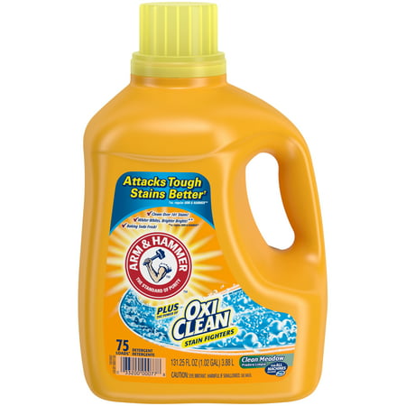 Arm & Hammer Plus OxiClean Clean Meadow Liquid Laundry Detergent, 131.25 fl (Best Cleaning Laundry Detergent 2019)
