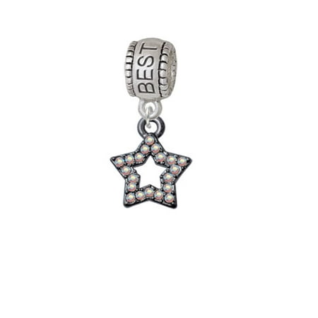 Open Black Star with Clear AB Crystals - Best Friend Charm