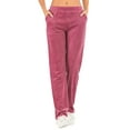 thumbnail image 2 of Women's Winter Velvet Tracksuit Pants Lined Sweatpants Fleece Joggers Pants Velour Pants Winter Sweatpants Women Velour Track Pants, 2 of 6