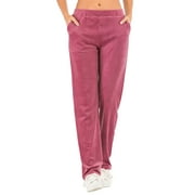 FANNYC Womens Solid color Velour Pants Tracksuits Yoga Activewear Casual Running Sport Sweatpants