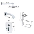 thumbnail image 3 of Accesorios Baño Cuadrado Rubinett  Con Regadera Teléfono Salida Tina Cromo, 3 of 7