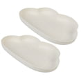 thumbnail image 4 of 2PCS Cloud Shape Snack Dish Candy Fruit Plate Dry Food Plate Bowl Plastic Serving Plate for Home (White), 4 of 8
