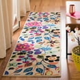 thumbnail image 4 of SAFAVIEH Four Seasons Marjory Colorful Floral Runner Rug, Ivory/Multi, 2'3" x 6', 4 of 11
