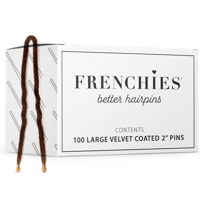 Frenchies Horquillas para el cabello ultra flocadas extra suaves con giro francés para mujeres, niñas, adolescentes, moños, accesorios para el cabello de boda, peinados Updo para mujer, extensiones de