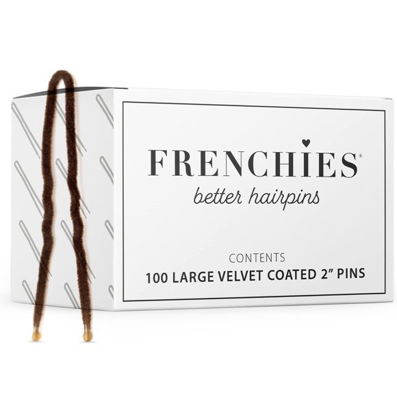 Frenchies Horquillas para el cabello ultra flocadas extra suaves con giro francés para mujeres, niñas, adolescentes, moños, accesorios para el cabello de boda, peinados Updo para mujer, extensiones de
