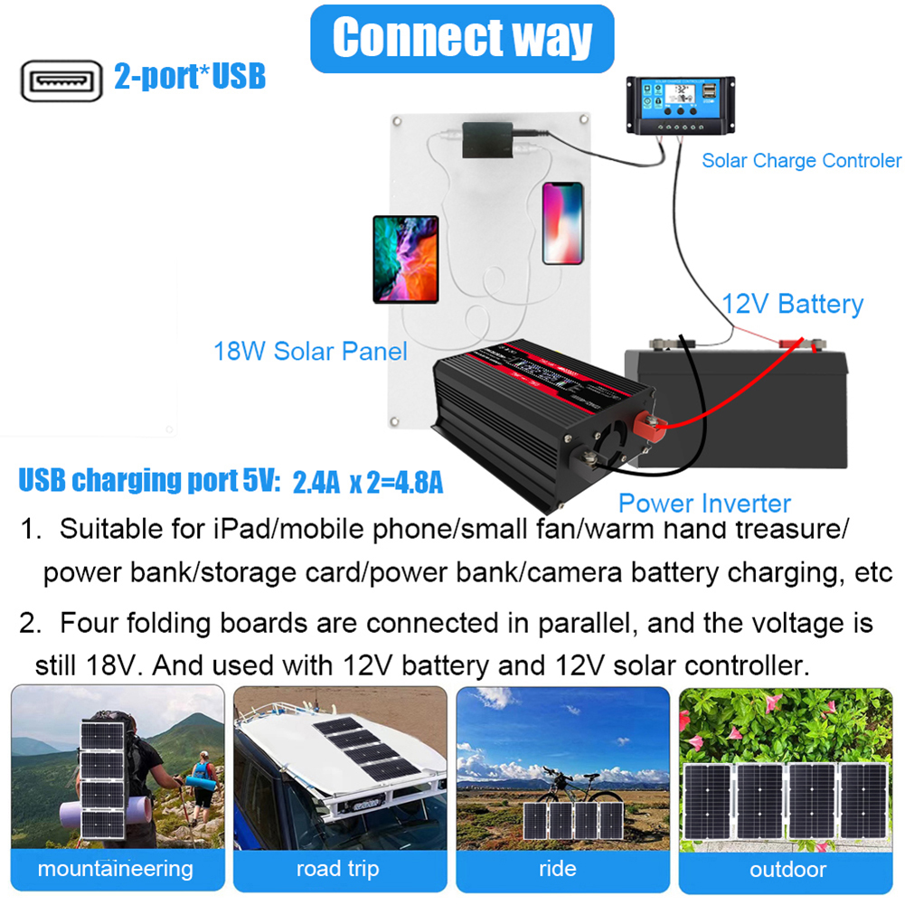 DC12-AC220V 4000W Solar Panel Kit Complete Solar Power Generator 30A Home Grid System