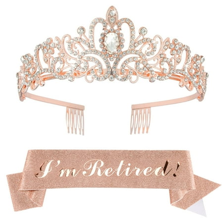 

Aprince Retirement Party Decorations Retirement Gifts for Women 2022 Retirement Crown and Sash for