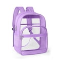 thumbnail image 1 of Mochila KIMNERPU Clear Heavy Duty Transparente Púrpura, 1 of 7