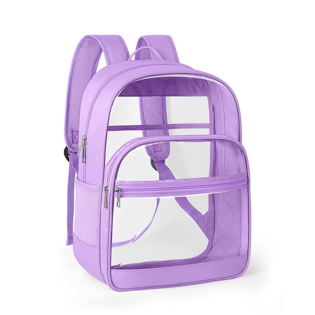 Mochila KIMNERPU Clear Heavy Duty Transparente Púrpura