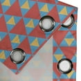 thumbnail image 5 of Ambesonne Retro Grommet Curtain, Big Small Triangles Retro, 50" x 63", Sky Blue Marigold, 5 of 6