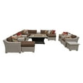 thumbnail image 4 of TK Classics Coast 17 Piece Wicker Patio Furniture Set with Fire Pit Table, 4 of 11