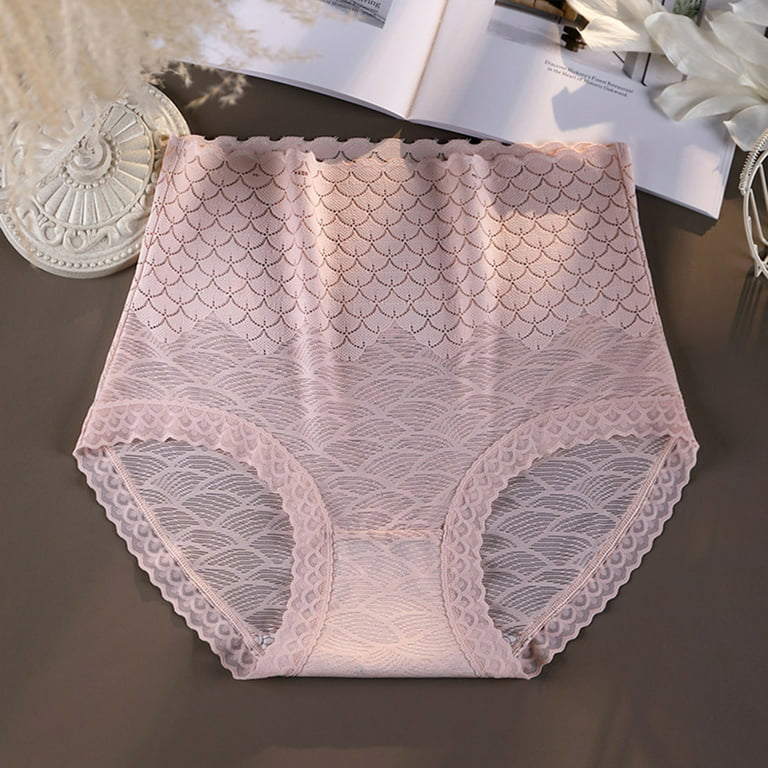 CAICJ98 Women Underwear Women Mesh Bow Embroidered Cotton Transparent  String Underwear Back Bandage Hollow Out Panties String Briefs B,One Size