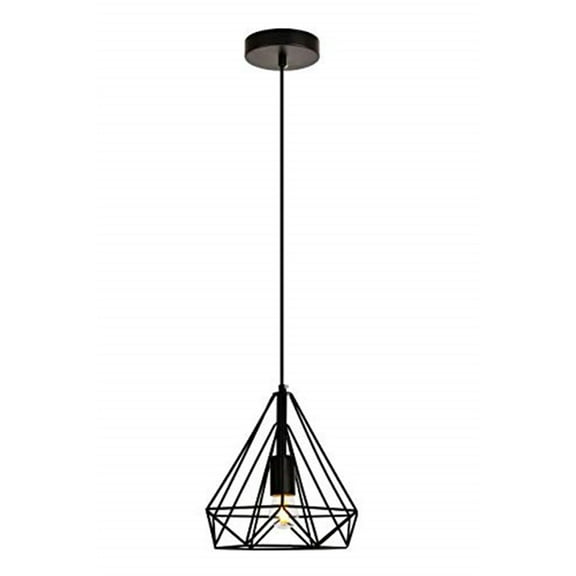 Indoor Modern Ceiling Decorative Iron Jago Collection Pendant D9.8 H9.8 Lt:1 Black Finish