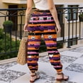 thumbnail image 5 of Halloween Pajamas Women Pumpkin Print Comfy Stretch Drawstring Pajamas Wide Leg Pants Sleepwear Pjs Women, 5 of 6