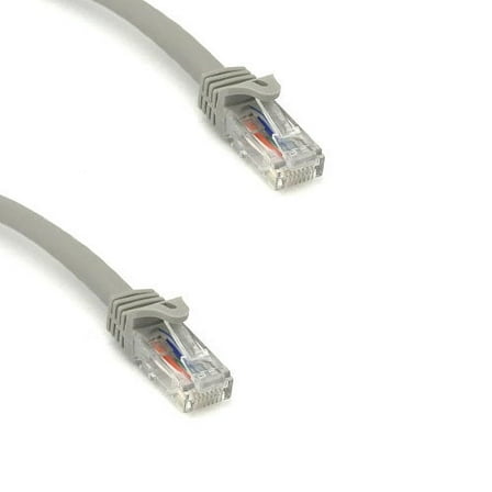 Kentek 5 Feet FT CAT6A UTP Patch Cable 24 AWG 600 MHz 10G 10Gbps Category 6a Unshielded Twisted Pair Snagless Molded Boot Ethernet RJ45 Network Internet Cord Gray