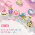 thumbnail image 3 of Set de esmaltes de uñas en gel Double Rhythm Cat Eye, 15 ml x 6 (rosa, verde, rosa y morado), 3 of 9