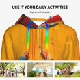 thumbnail image 4 of Haiem Colorful Sweaters And Strings for Women's Fashion Hoodies & Sweatshirts with Kangaroo Pocket,Hooded Sweatshirt with Eye-catching Drawstrings-Large, 4 of 7