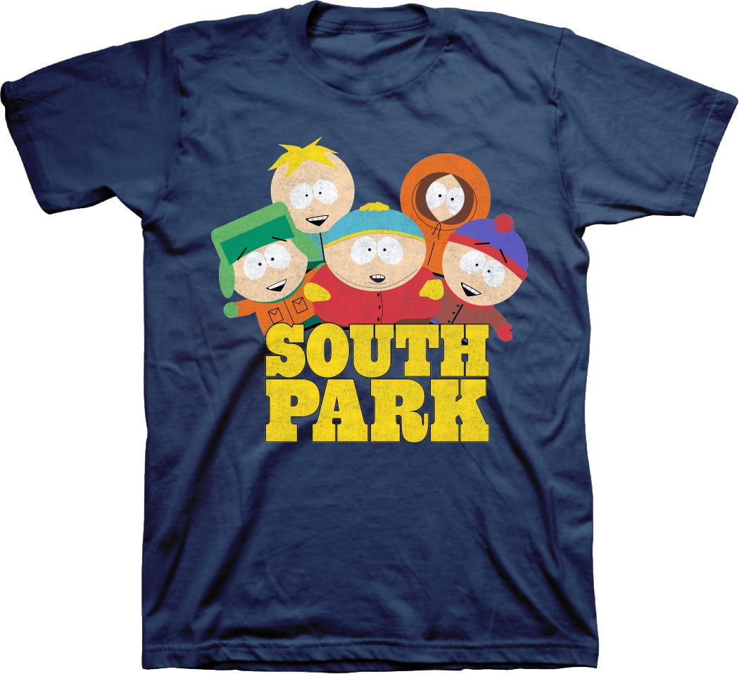 Mens South Park Logo Shirt - Cartman, Kenny, Kyle & Stan Tee - Classic ...