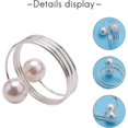 thumbnail image 5 of Wobekuy 12 Pieces Pearl Napkin Buckle Hoop Napkin Rings Circle Napkin Holder for, 5 of 5