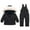 Black, variant on Toddler 2 Piece Set Snowsuit, Hooded Puffer Jacket and Bib Overall Pant Ski Suits, Unisex Boys Girls Winter Long Sleeve Down Coat and Skiing Bibs Snow Suit by Llywey ,Black ,18 Months