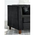 thumbnail image 3 of Uspridefurniture Arcola 32" Rolled Arm Chair,Black, 3 of 4