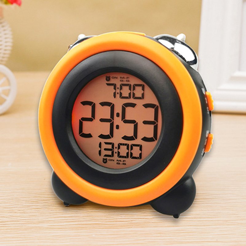 Wake Up Electronic Mechanical Alarm Clock Digital Color Screen No