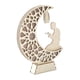 thumbnail image 1 of Estatua de madera con forma de luna y estrella y lámpara para decoración de mesa Eid Mubarak para tienda. Estilo B, 1 of 9