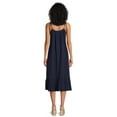 thumbnail image 3 of Time and Tru Women's Tie Shoulder Midi Dress, Sizes XS-XXXL, 3 of 5