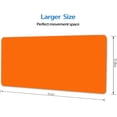 thumbnail image 2 of Mouse Pad Orange, Large Office Decor Desk Mat, Non-Slip Rubber Desk Pad Protector, Laptop Computer Gaming Mouse Pad XL, Waterproof Solid Mouse Mat for Home, 31.5'''' x 11.8'''', 2 of 6