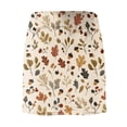 thumbnail image 5 of Domzest Women's Pleated Athletic Skirts High Waisted Tennis Skirt Bohemian Floral Print designs for Golf Running Workout Beige 5XL, 5 of 6