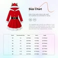 thumbnail image 5 of Zaldita Kids Girls Christmas Santa Costume Miss Claus Dress Long Sleeve A-Line Xmas Dress with Belt Red 140, 5 of 5
