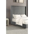 thumbnail image 7 of Twin Size Gray Fur Chenille Fabric Contemporary Bed - Mattress Ready, 7 of 7