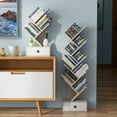 thumbnail image 3 of Gymax 5-Tier Tree Bookshelf w/ Wooden Drawer Display Storage Organizer Rack Beige, 3 of 10