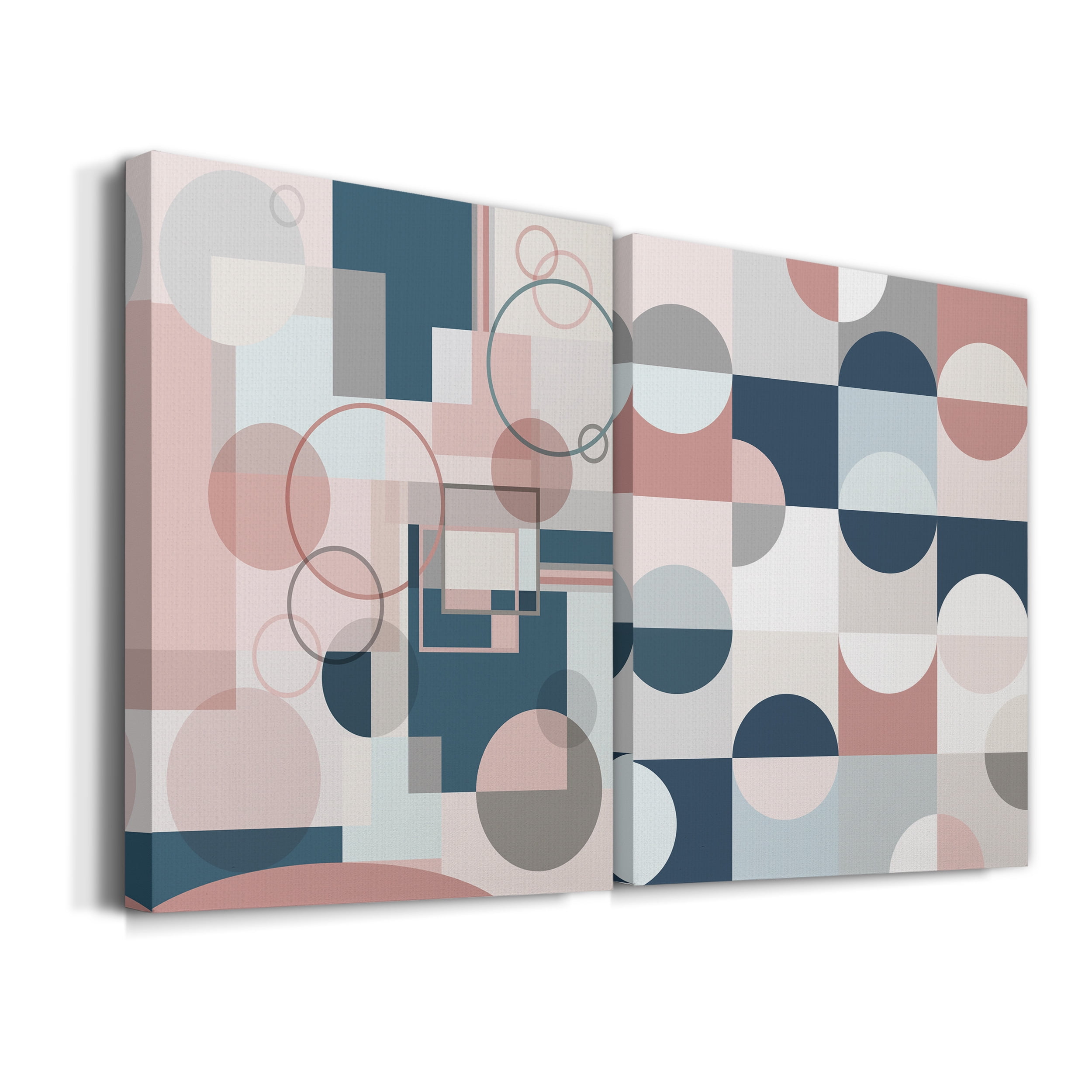 Modern Geo Premium Gallery Wrapped Canvas - Ready to Hang - Set of 2 - 12 x 18 Each