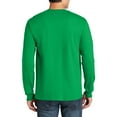 thumbnail image 2 of Big Size Japan Wave Graphic Men's Ultra Cotton Long Sleeve T-Shirt - Irish Green 4XL, 2 of 2
