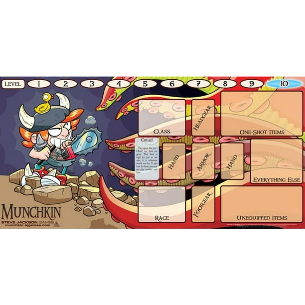 Munchkin Playmat Spyke Gets Suckered Game, Family Games by ACD