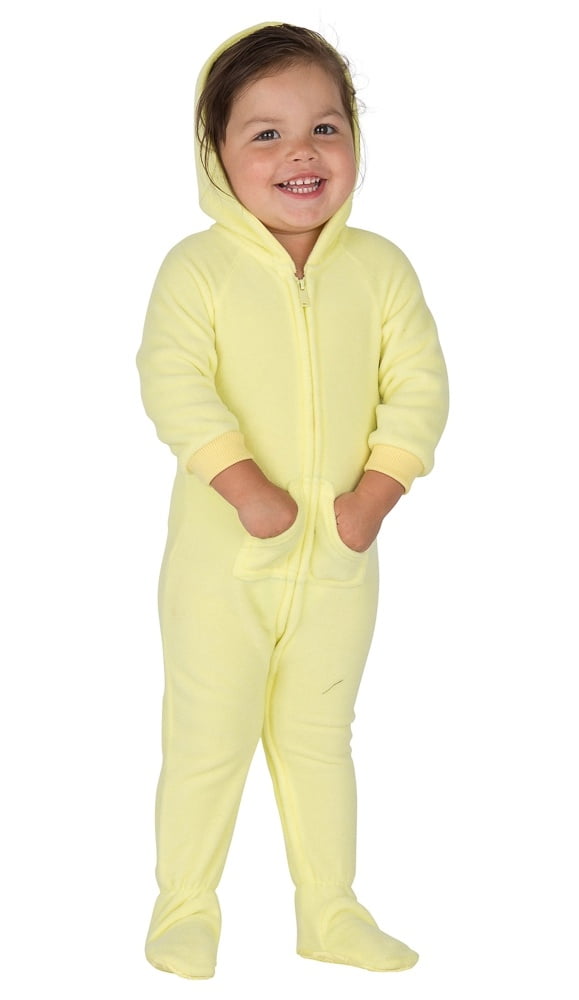 yellow footie pajamas