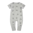 thumbnail image 3 of MYGBCPJS Baby Boys Girls 2-Pack Zipper Romper Infant Short Sleeve Cotton Playsuit 2 Way Zip Jumpsuit Sleep and Play Toddler One-piece Pajamas (3-36 Months), 3 of 6