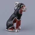 thumbnail image 4 of Adorable Puppy theme Accesorio para joyas para perros Collar Pulseras Tobilleras Fornituras Accesorio para el cabello Superficie plateada marrón oscuro BLESIY dijes colgantes, 4 of 8