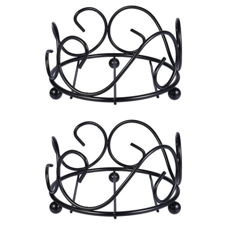 

2PCS Wrought Iron Coaster Holder Premium Coaster Holder Creative Coaster Holder