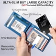thumbnail image 5 of Comvin Slim Wallets for Men, Leather Mens Wallet RFID Blocking Front Pocket Bifold Wallet Credit Card Holder Compatible with Apple AirTag for Mens Gifts, 5 of 7